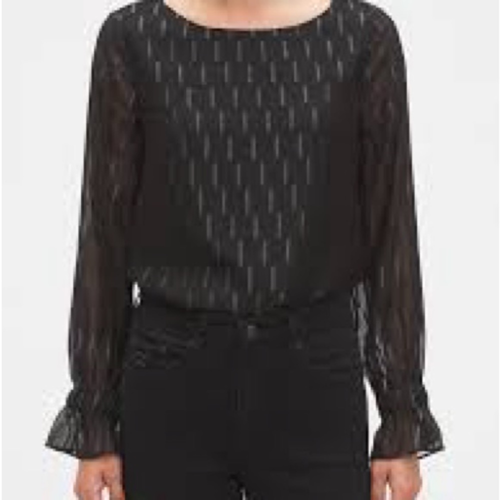 Banana Republic Black Sheer Blouse